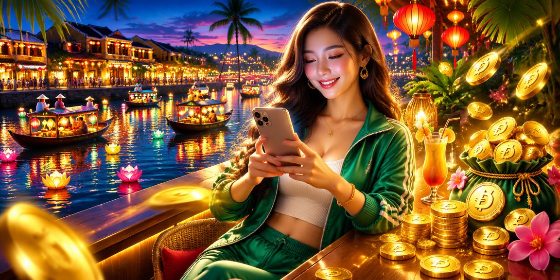 Khung cảnh Hội An dịp lễ minh họa quy định giao dịch và tài khoản trực tuyến